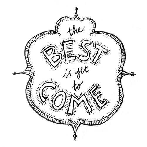 handlettering the best is yet to come